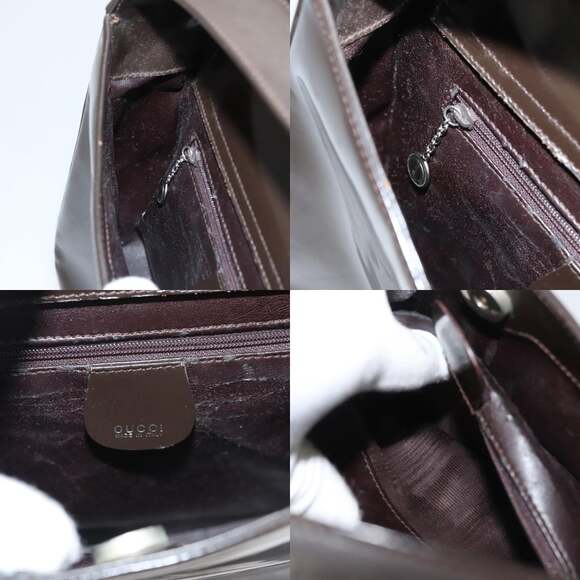 GUCCI Soho Hand Bag Patent Leather Brown 000 1013 000 1013 - Picture 12 of 13